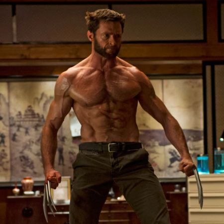 Shirtless Wolverine with his Claws